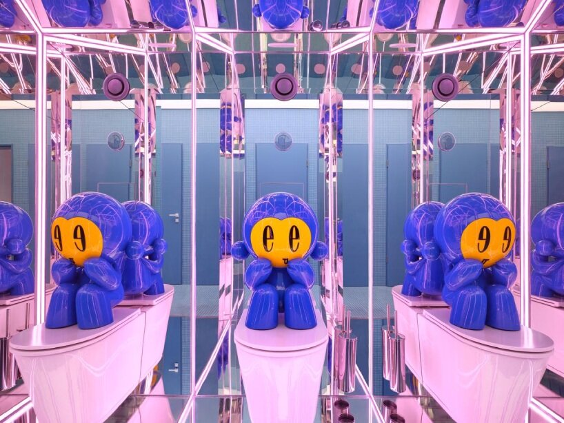 a public toilet meets avant-garde art gallery at miklós kiss’ neo-pop intervention in budapest