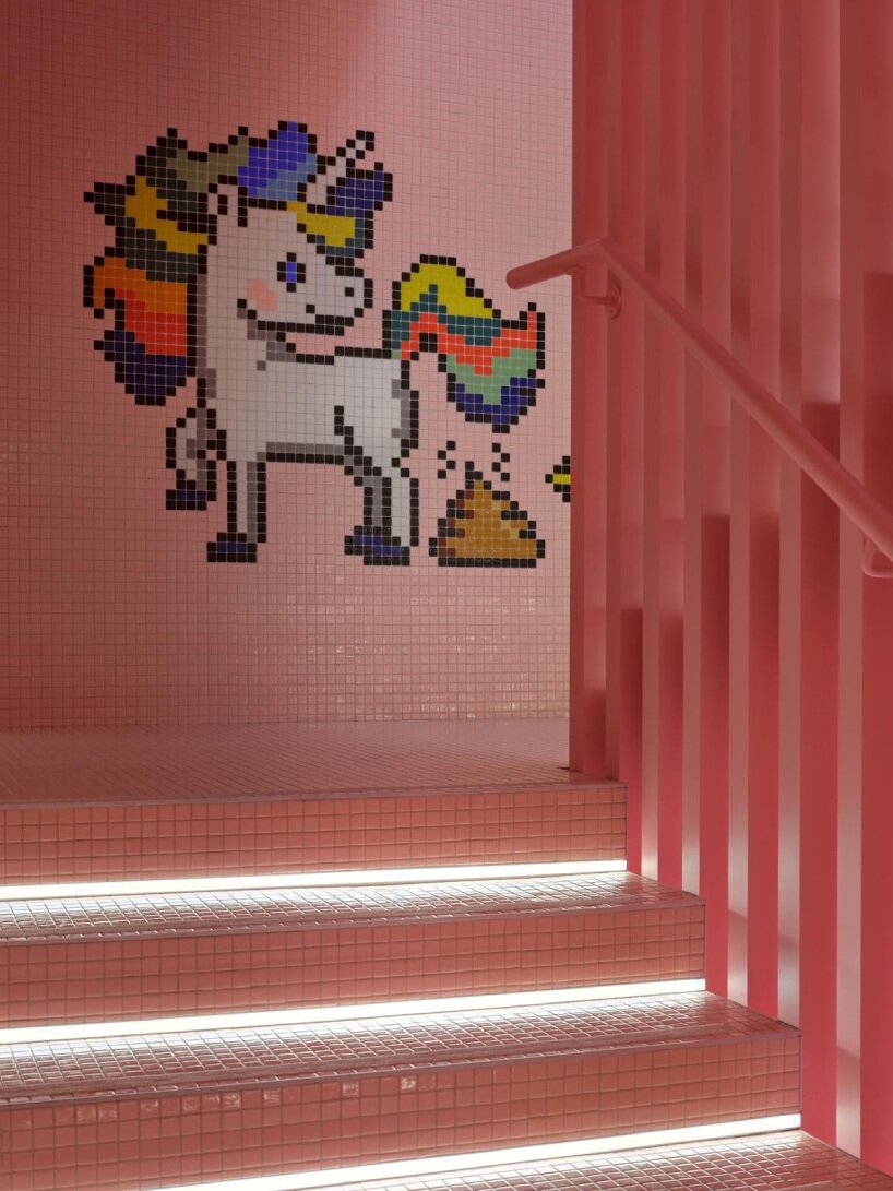 a public toilet meets avant-garde art gallery at miklós kiss’ neo-pop intervention in budapest