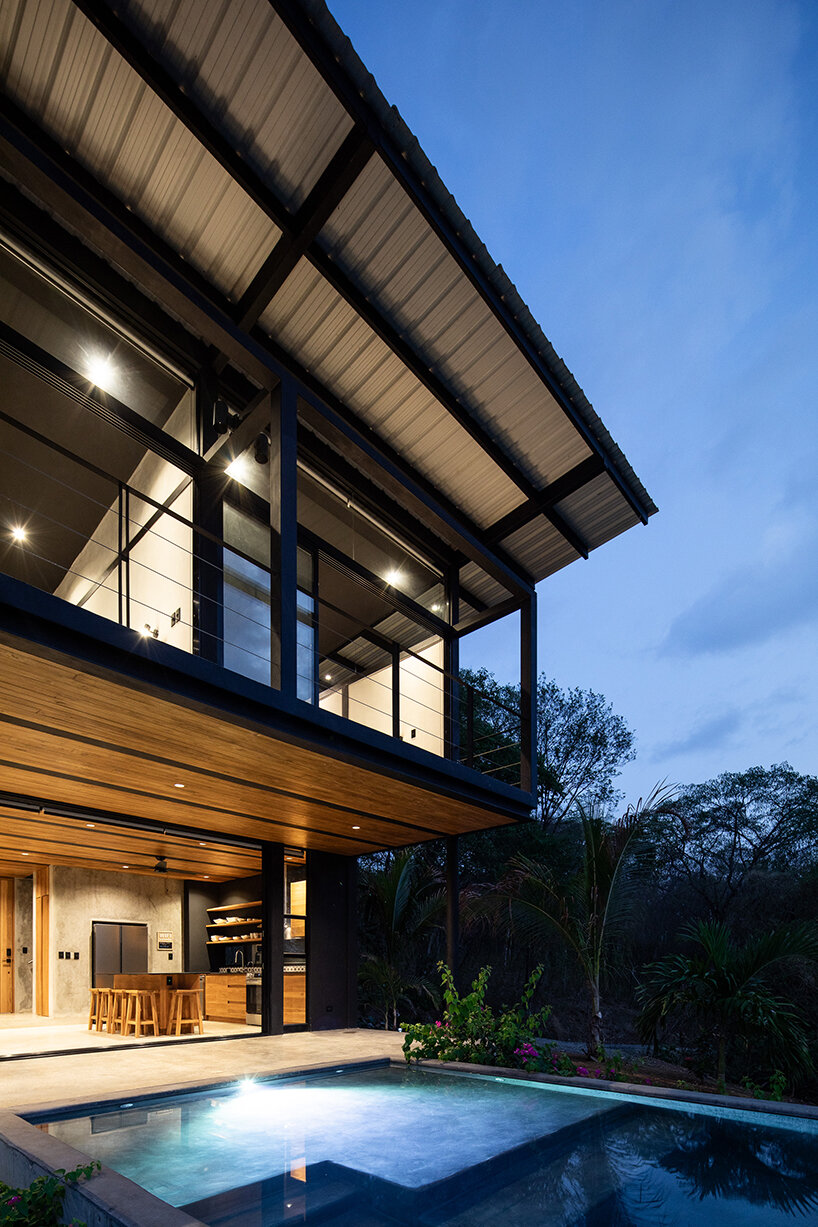 the residence is perched on a hill overlooking Ostional Beach in Guanacaste, Costa Rica