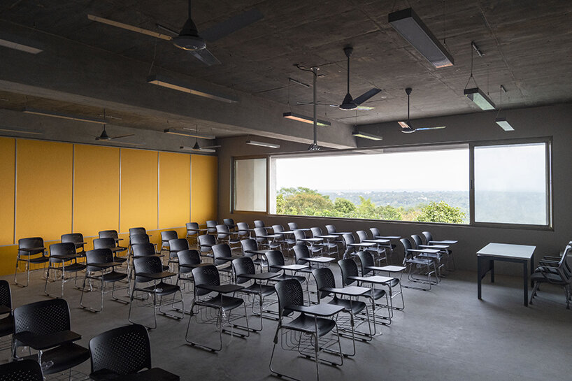 classrooms with large overhangs offer uninterrupted valley views