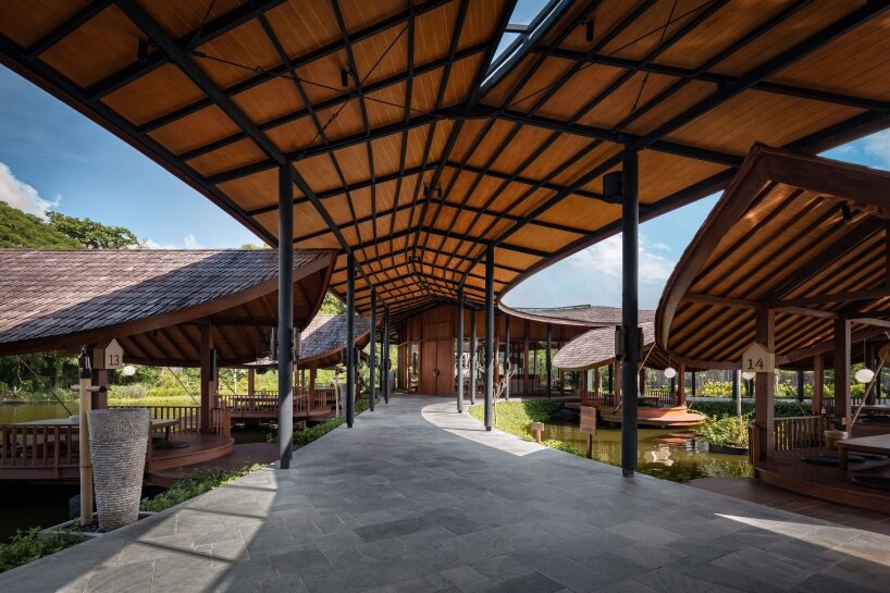 river-like flowing structure by k-thengono breathes new life into balinese restaurant
