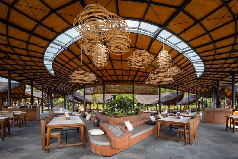 river-like flowing structure by k-thengono breathes new life into balinese restaurant