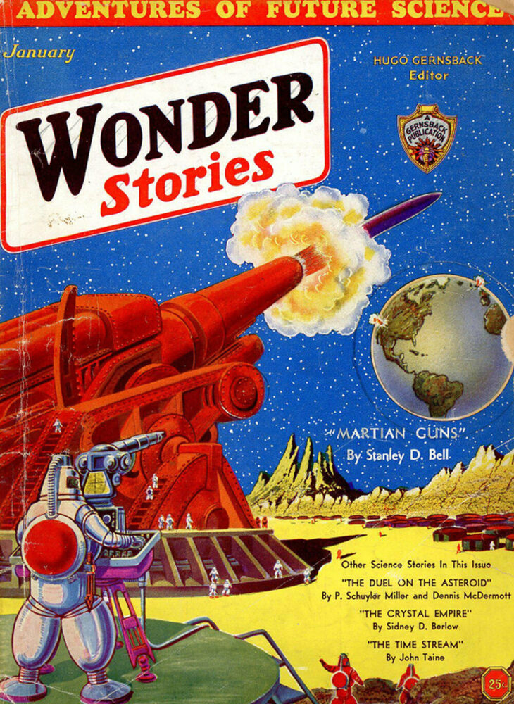 Cover Wonder Stories: Adventures of Future Sciences, January 1932, edited by Hugo Gernsback | image © Vitra Design Museum Archive