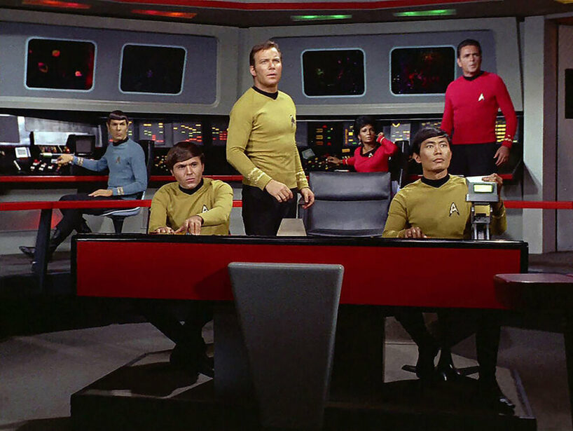 still image from the film set of Star Trek, 1968 | image © CBS Photo Archive