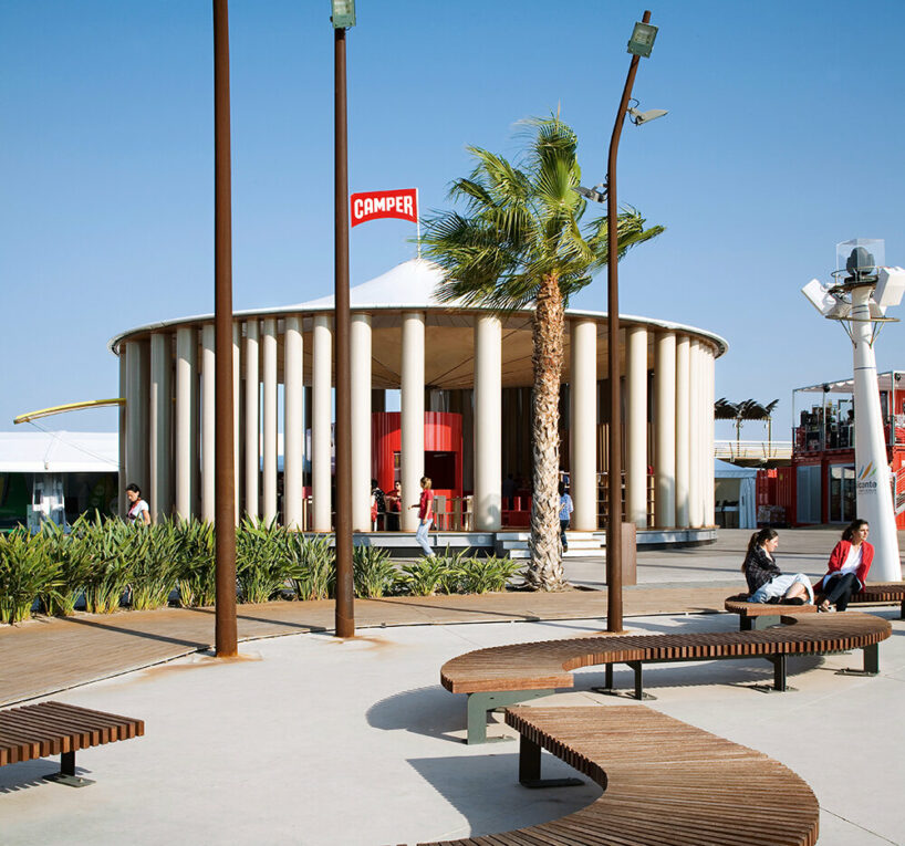 Camper Traveling Pavilion, Alicante, Spain; Sanya, China; Miami, Florida, United States; Lorient, France, 2011 | image © Sanchez y Montoro