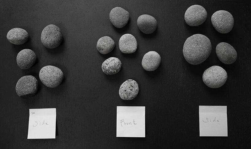 stones collected by the designer