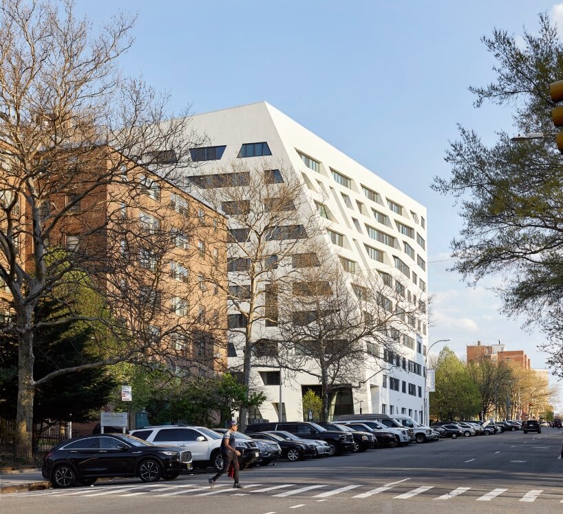 studio libeskind's contorting affordable senior housing complex opens in brooklyn