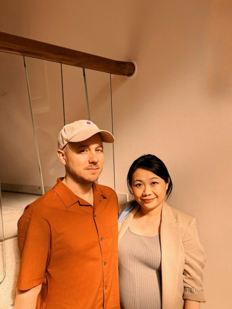 Stockholm-based Studio TOOJ founders and designers - Johan Wilén & Ashley Chong at Villa Borsani