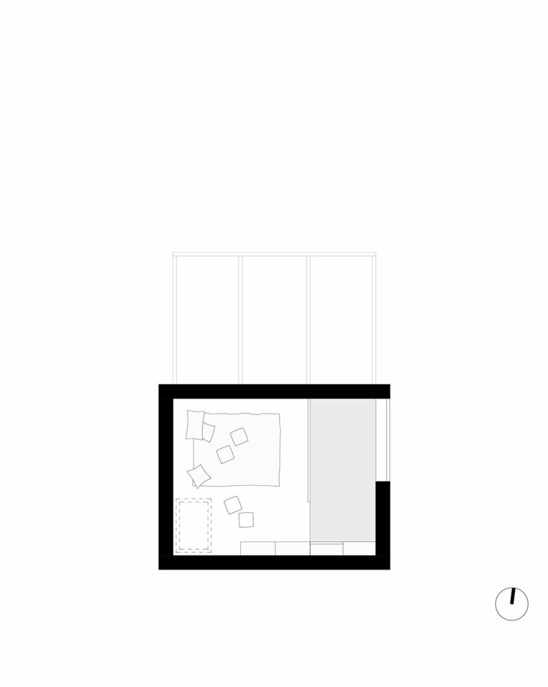 floor plan, sleeping deck