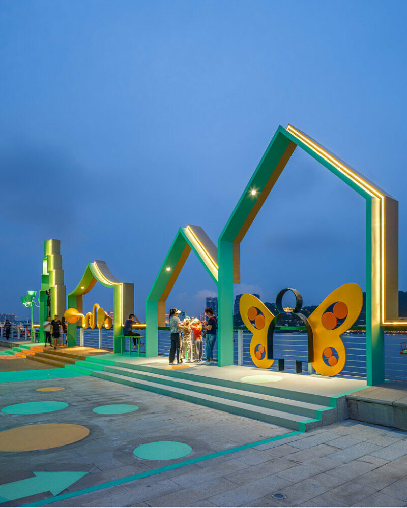 the structures frame sea views