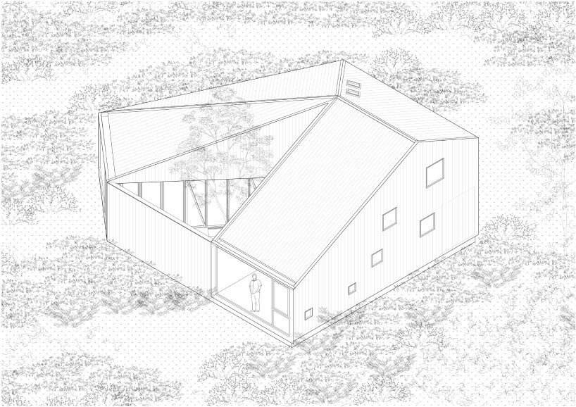 moarqs fits self-sufficient house in argentina forest with solar and water-harvesting systems