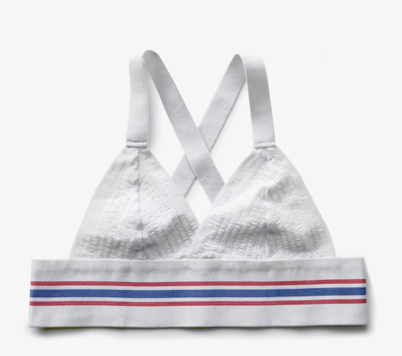 Design Lisa Lindahl, Polly Smith, Hinda MillerJogBra®, the first prototype of the sports bra, recreated for the exhibition MATCH, 1977, 30 x 30 cm, | image © JogBra®