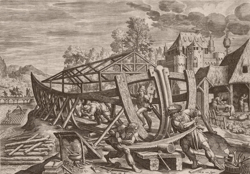 Noah Building the Ark by Jan Sadeler © public domain (1586) | image courtesy the National Pavilion of the Kingdom of Bahrain