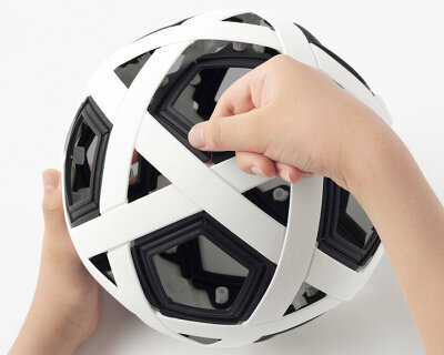 nendo launches ‘one for one’ edition of airless soccer ball that you can assemble yourself