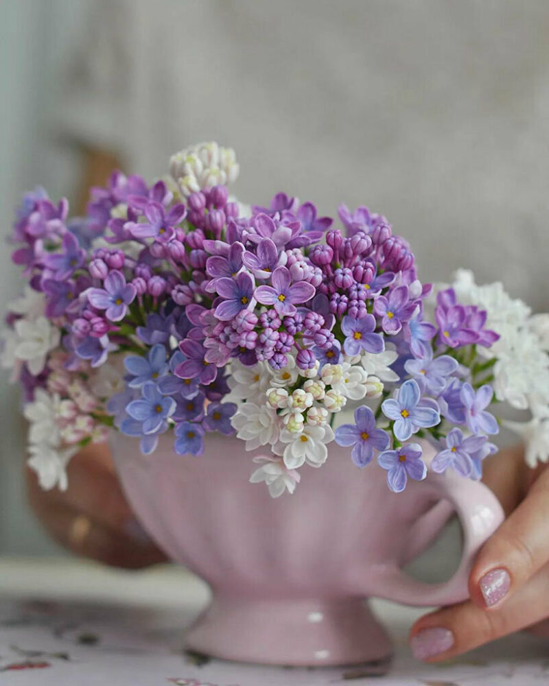 creating a clay lilac is both an adventure and a personal challenge for the artist