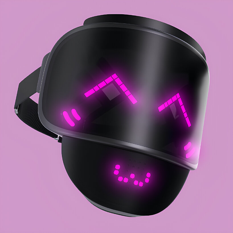 qudi mask 2 led display pixelated emoticons