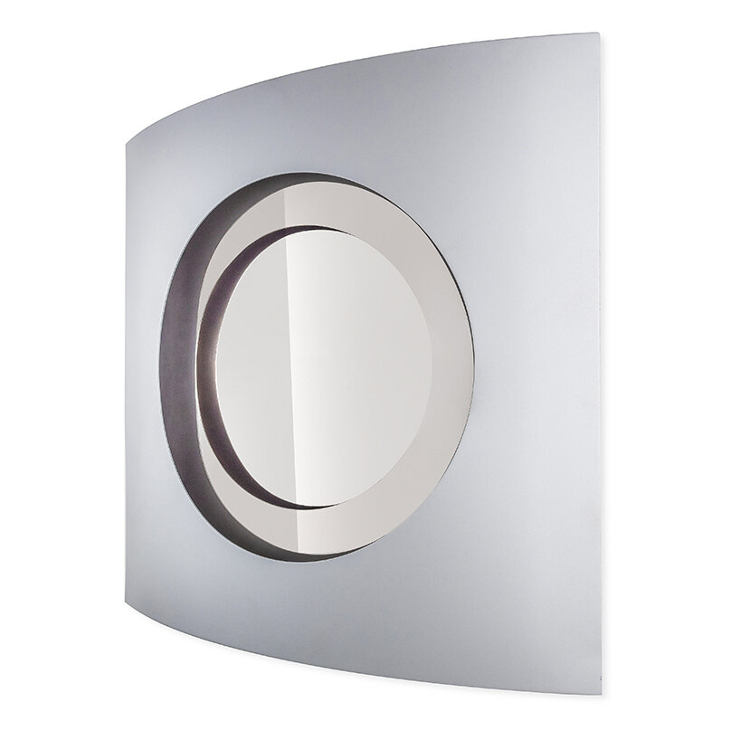 Circular Reflection, 2024, enamel on aluminium, 60 x 60 cm