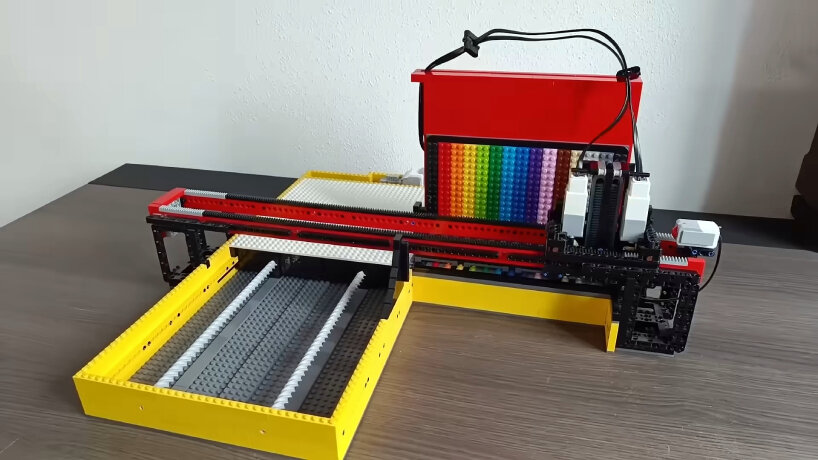 robot printer LEGO pixel art openAI DALL-E 3
