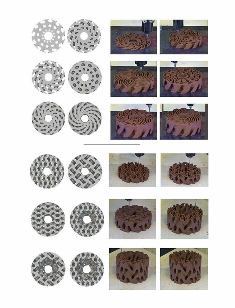 contour lines of computation models and during fabrication - comparison