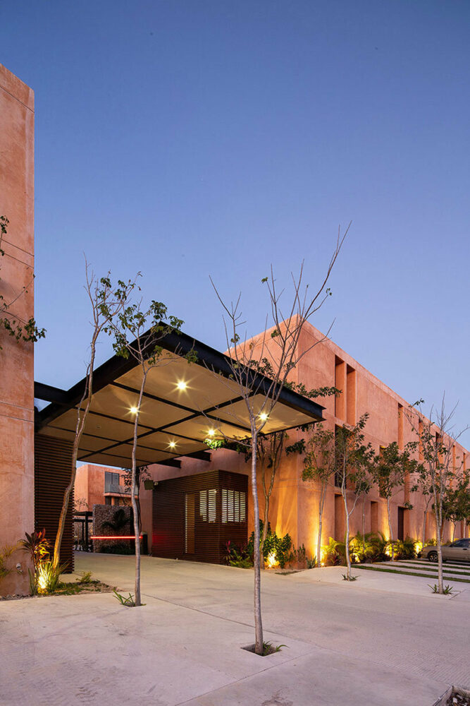 all spaces are oriented north-south