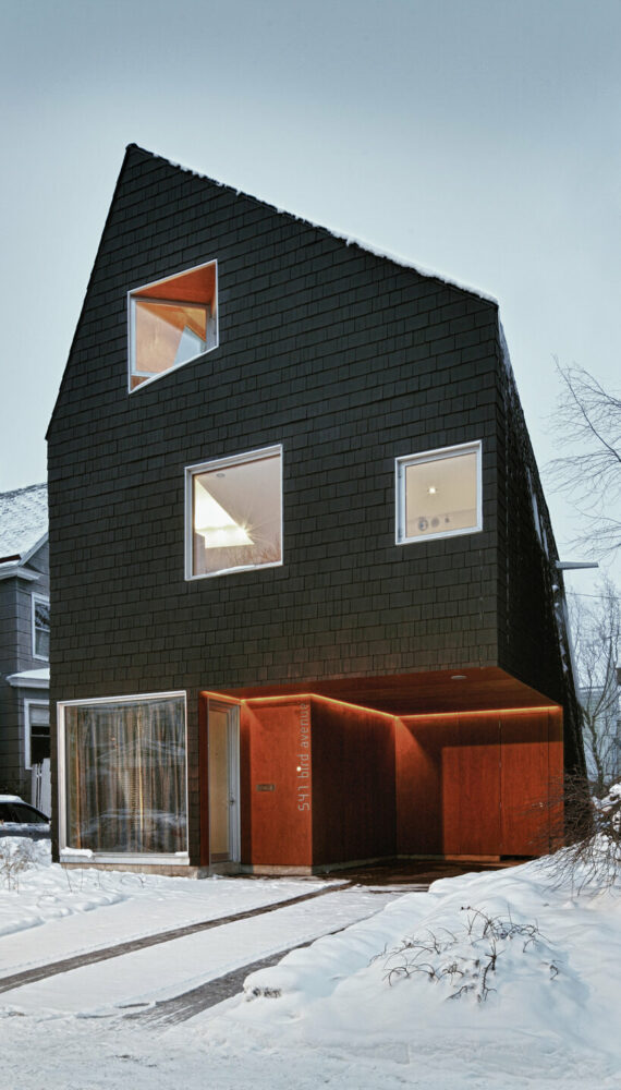 Black Diamond House respects the surrounding architectural forms