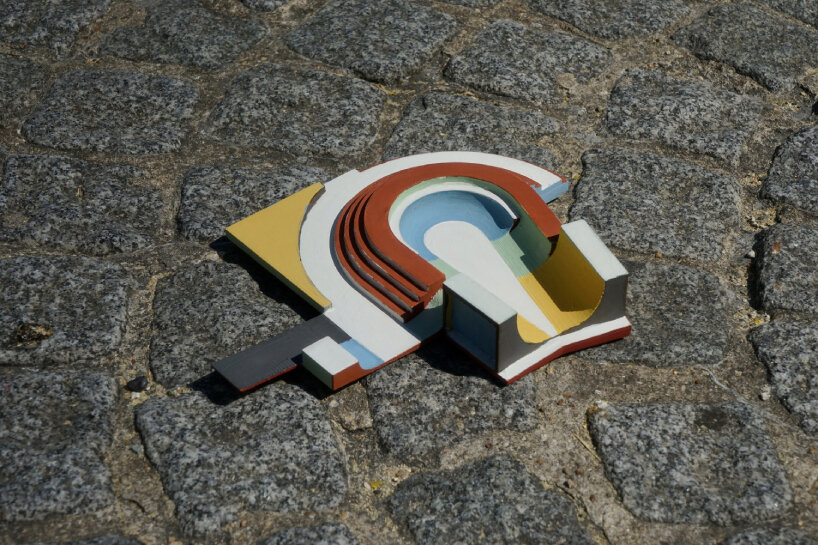 preliminary model or maquette of the skateable sculpture in time for the Paris 2024 Olympic Games