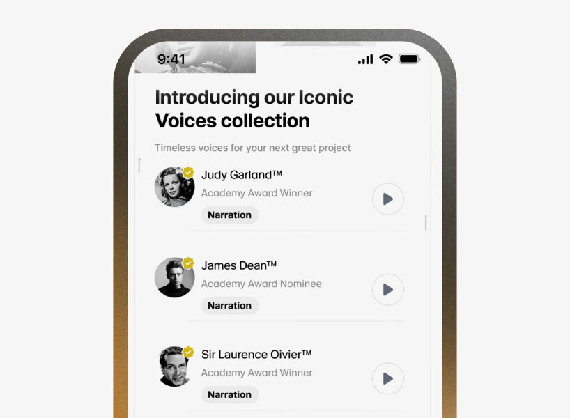 ElevenLabs says the iconic voices are only available through the app and for individual streaming