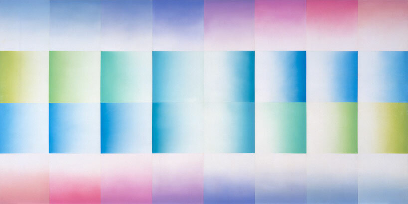 Judy Chicago Evening Fan, 1971 sprayed acrylic lacquer on acrylic 60 x 120 in © Adagp, Paris, 2024 © Judy Chicago/Artists Rights Society (ARS), New York. collection Jay Franke and David Herro