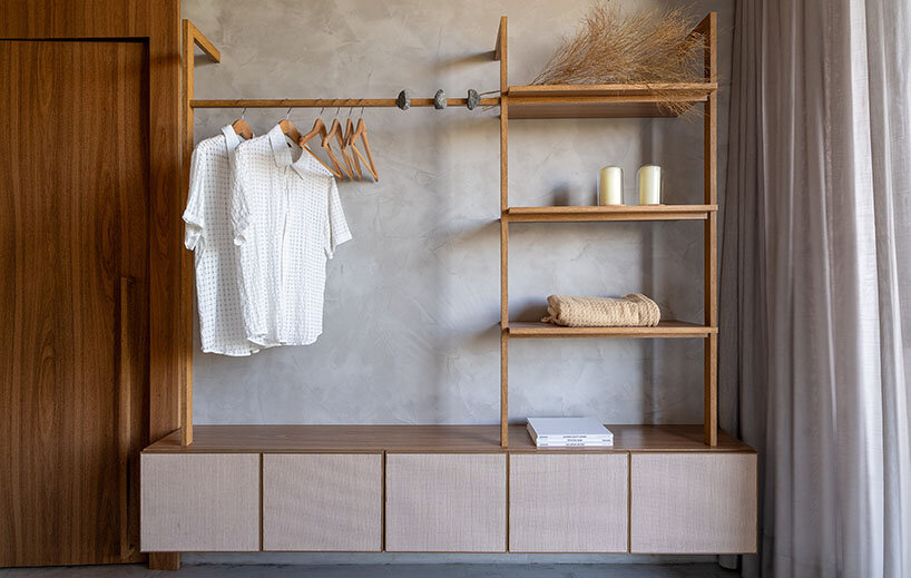 wood is chosen for the furniture in the interior