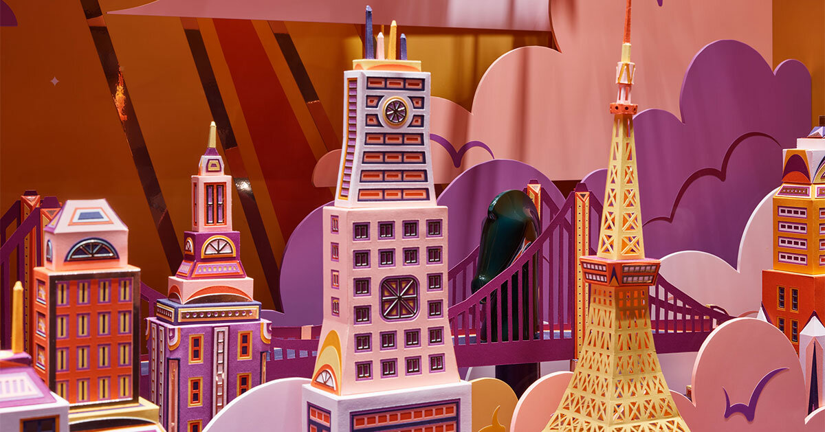 zim & zou's flying horse paper installation adorns Hermès tokyo
