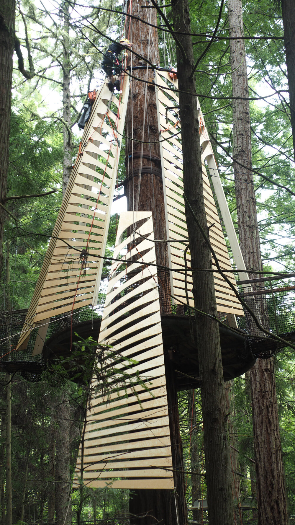 last of the upper panels is winched into place