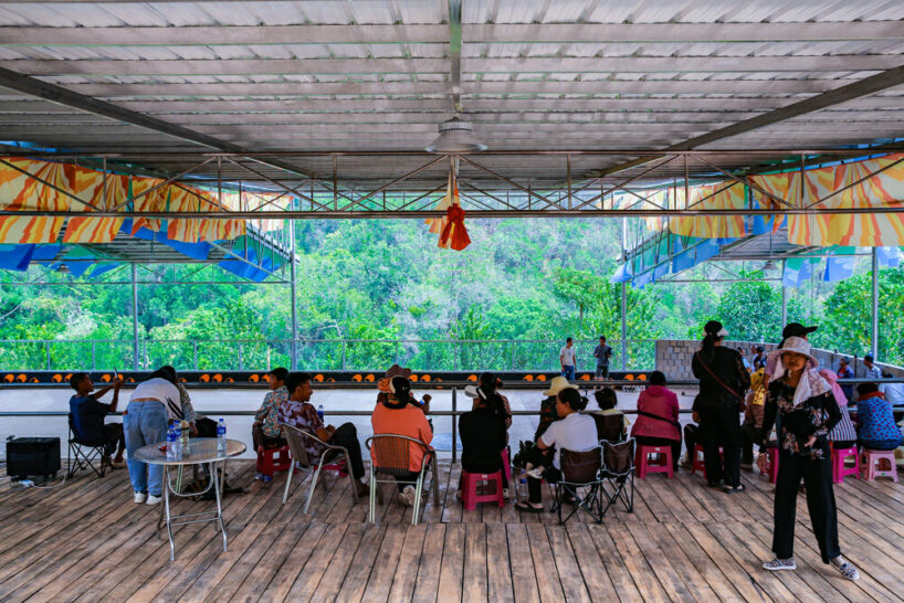 view from the arena towards mountains (qingkai village)