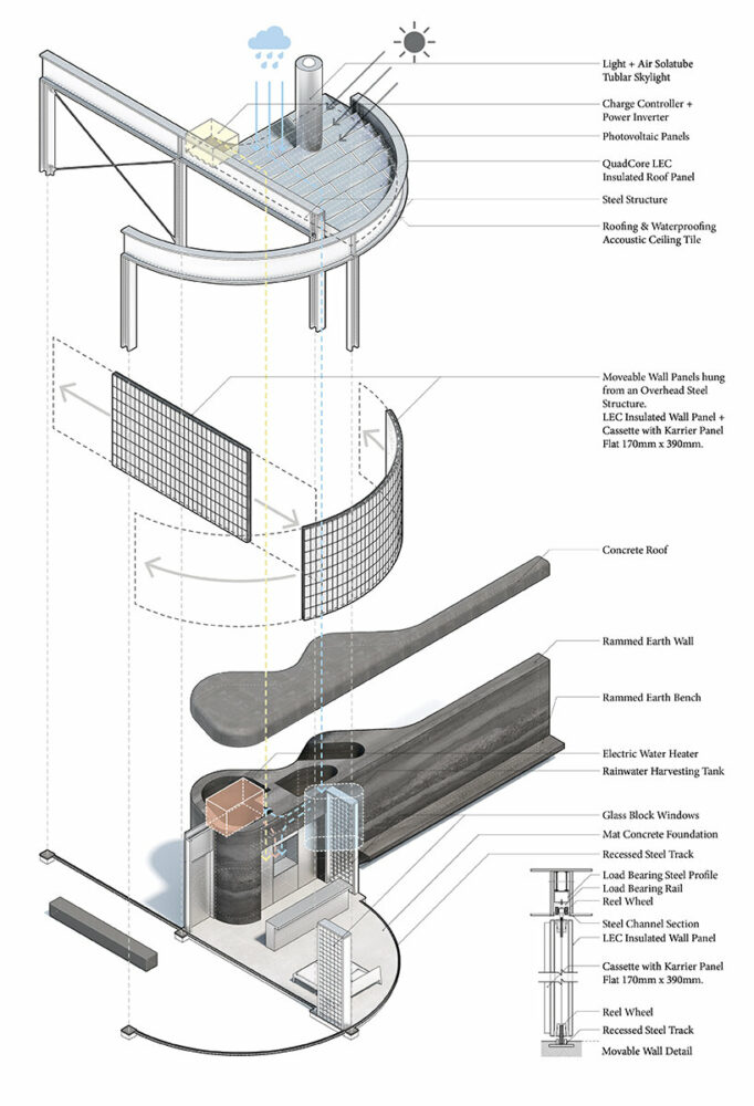 exploded axonometric model