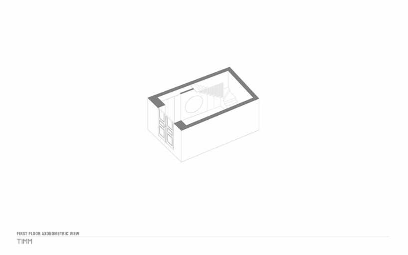 first floor plan, axonometric