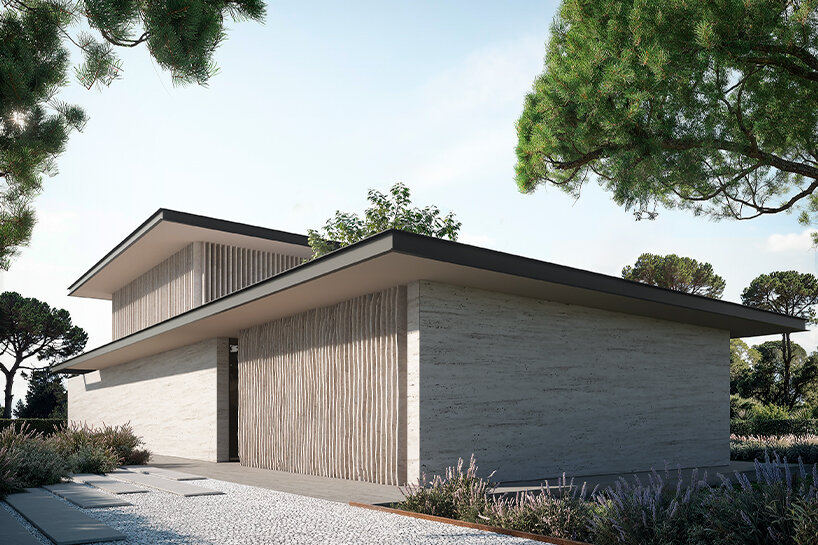 the intimate entrance of Villa Apua by studio PAN Architetti