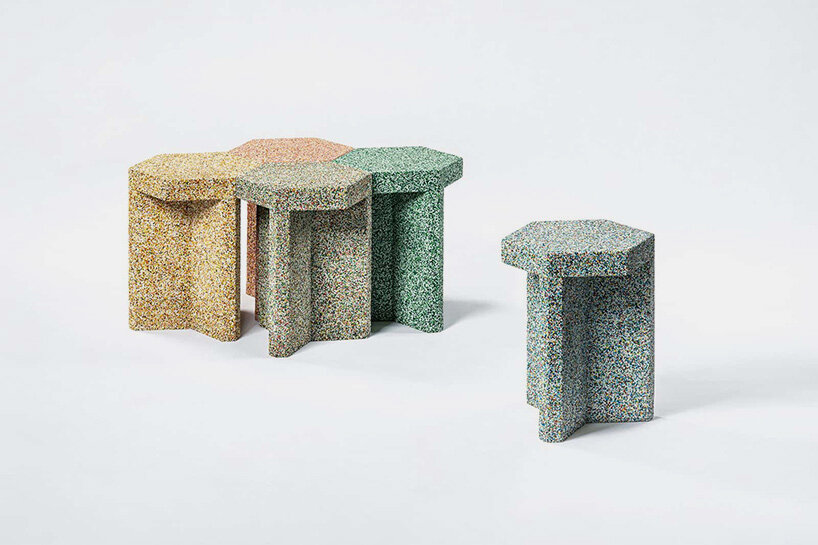 shoe waste turns into functional and aesthetically pleasing seating