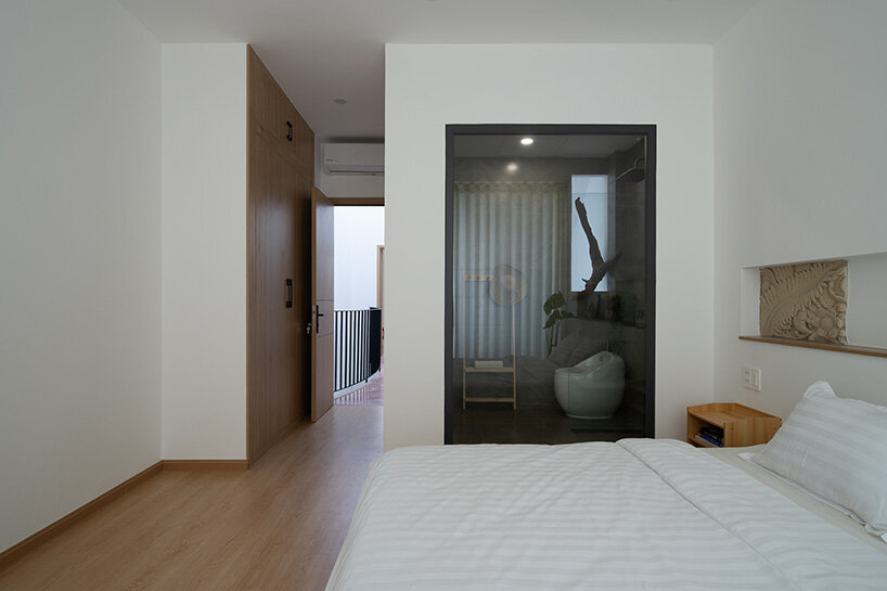 views from the bedrooms overlook lush green parks