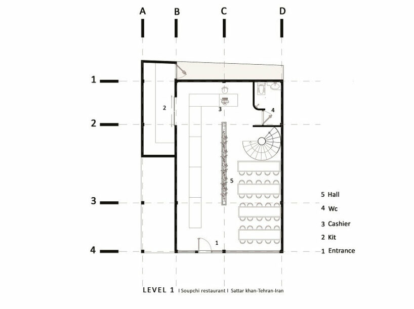 soup chi restaurant plan | image courtesy of H.O.M Architects