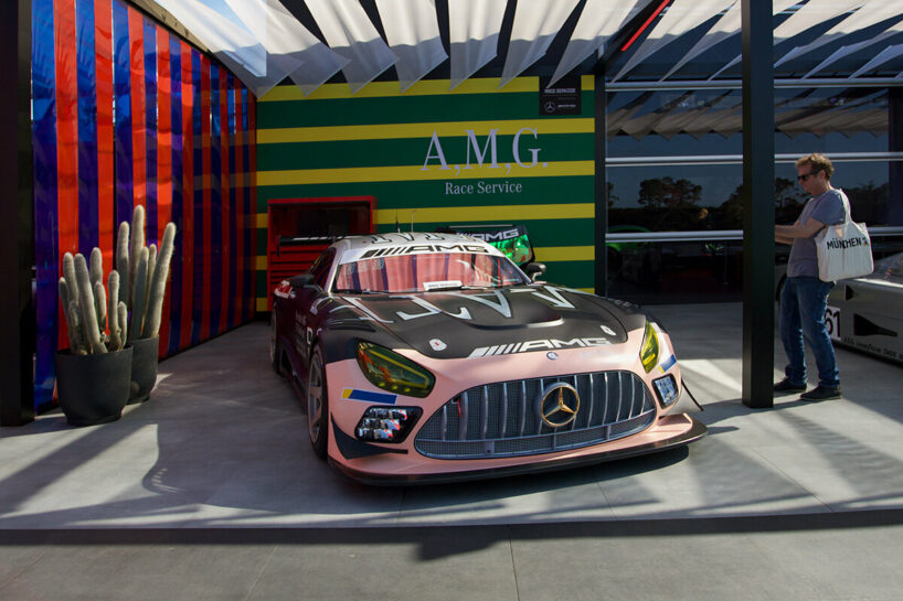 Star Lounge install view, Mercedes-AMG GT3, image © designboom