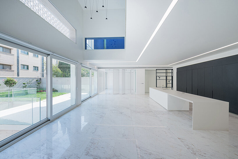 a courtyard centers the residence