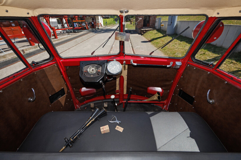 inside the 1955 Bulli rail bus