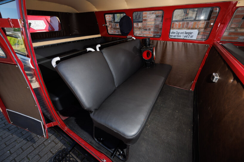 the vehicle has three well-padded seat benches