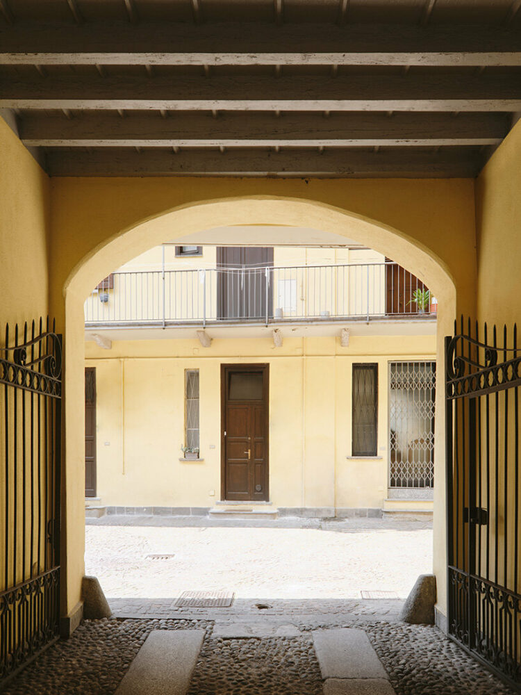 restored wooden beams highlight the building’s historical character