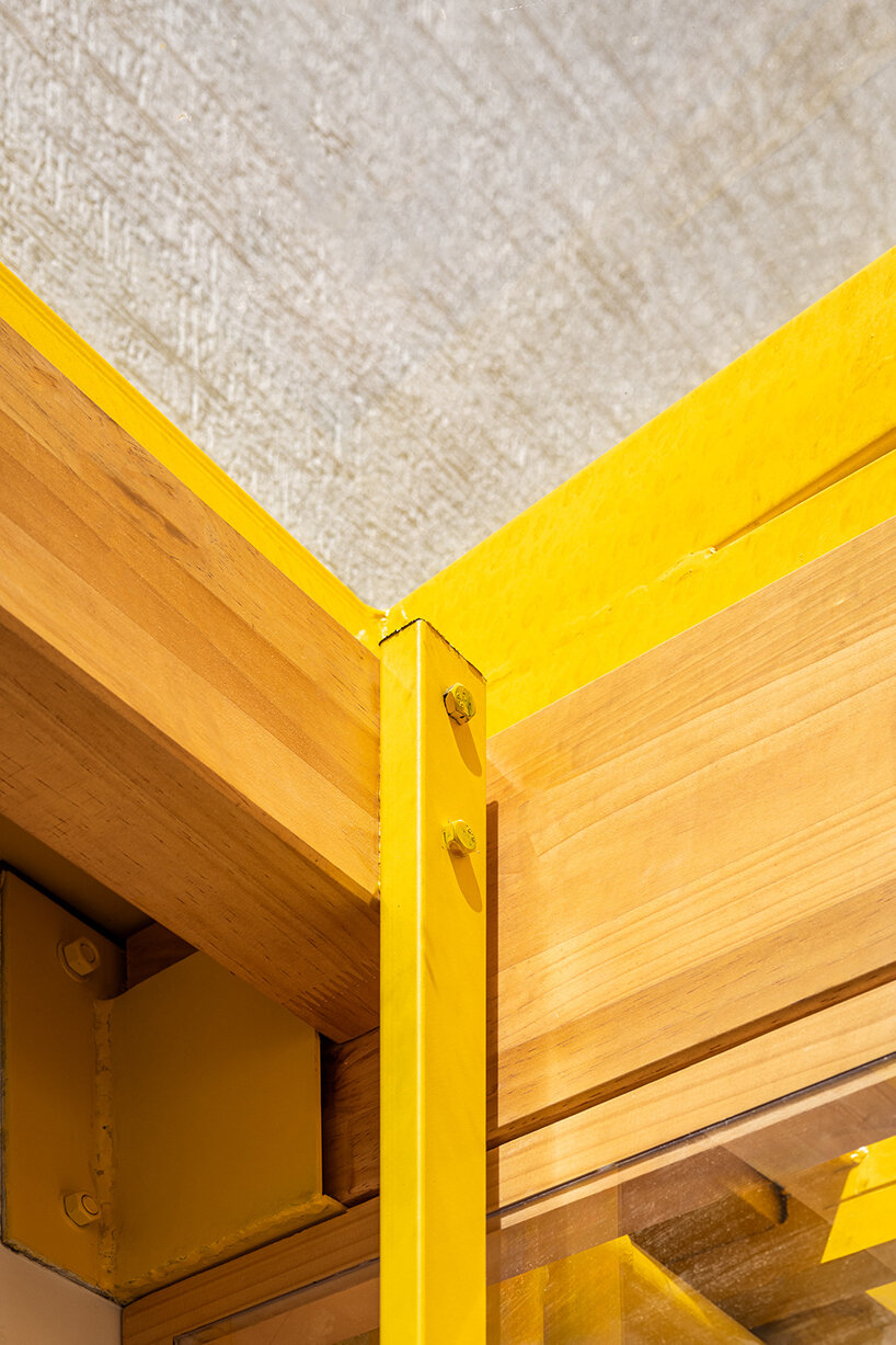 providing shelter for focused work, this small studio becomes a peaceful retreat