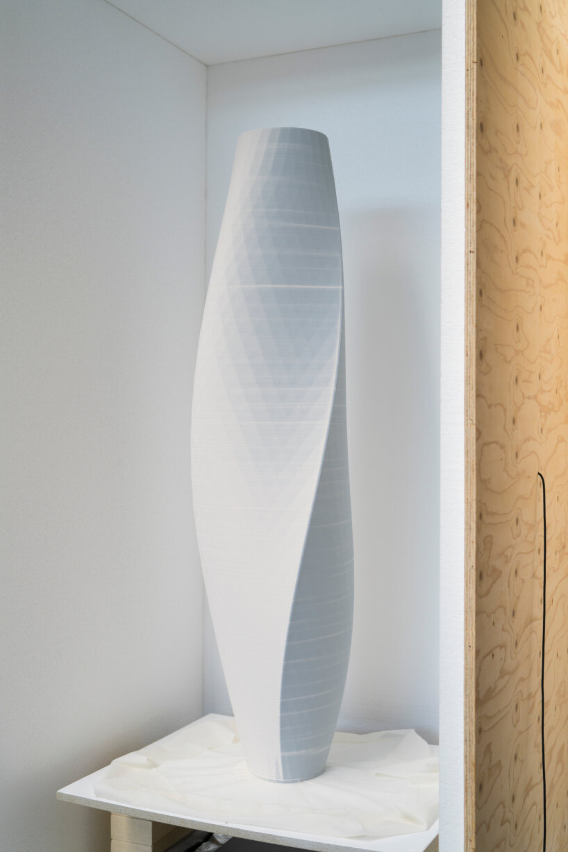 the dried porcelain piece inside the drying chamber