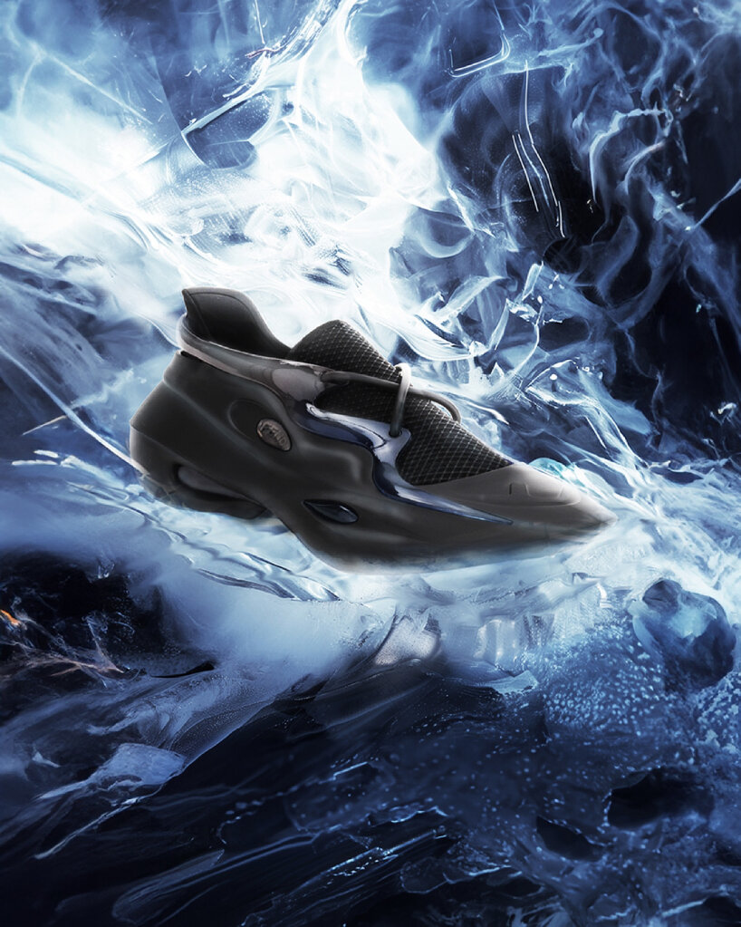 the collection has three pairs of Lycra running shoes and two leather Peekaboos
