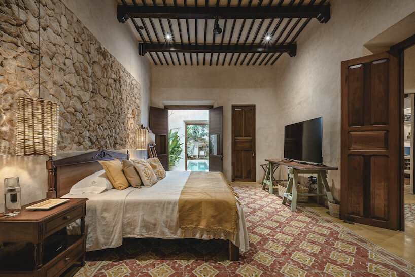 master bedroom adjacent to the pool