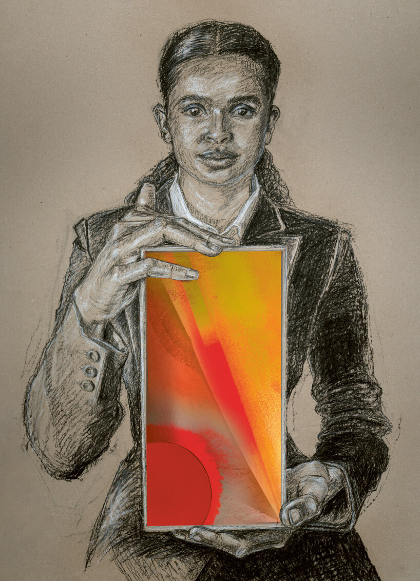 portrait of Ramla Ali by Es Devlin for her London installation, Congregation