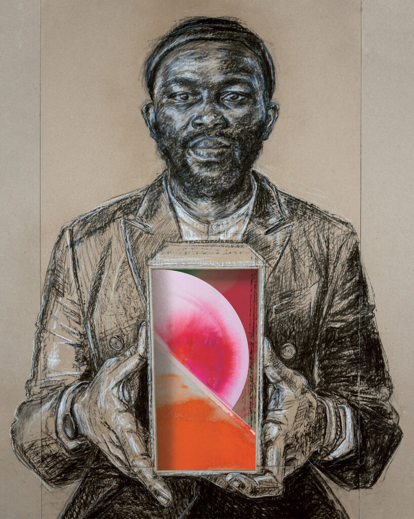 portrait of JJ Bola by Es Devlin for her London installation, Congregation