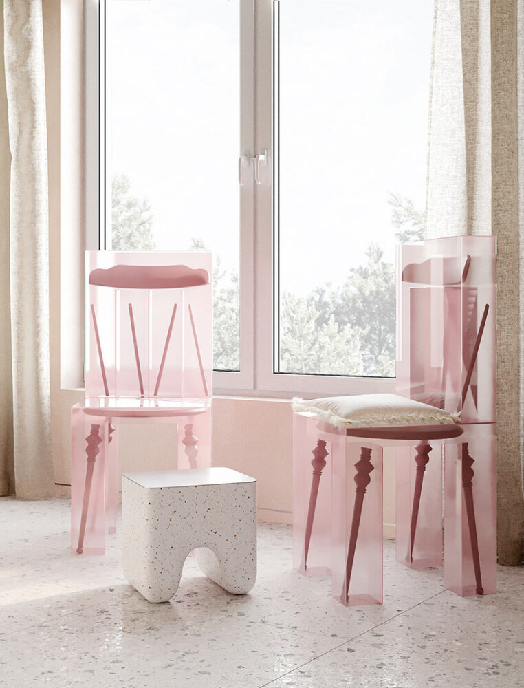 glass, transparent polymers, and lightweight metal structures form the interior